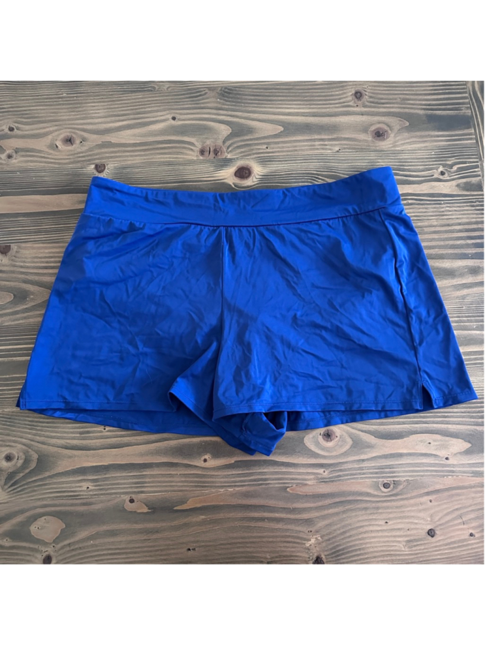 Bal Harbour Swim Shorts XL Blue Elastic Waist Beach Swim Bottoms